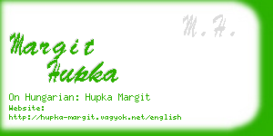 margit hupka business card